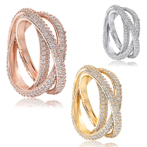 (주)루브르파리 SPRING SALE★  마로니 3중 레이어링 반지(13-21호) RA0644